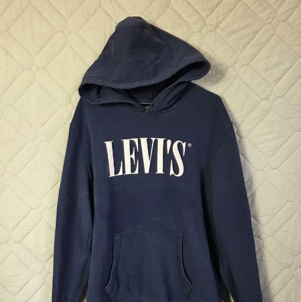Levi's Authentic Graphic Hooded Sweatshirt Navy Men's Size L